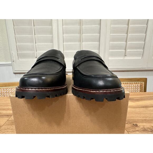 Madewell The Corinne Lugsole Loafer True Black Leather Sz 9.5 NWOB 90s Classic - Picture 7 of 13
